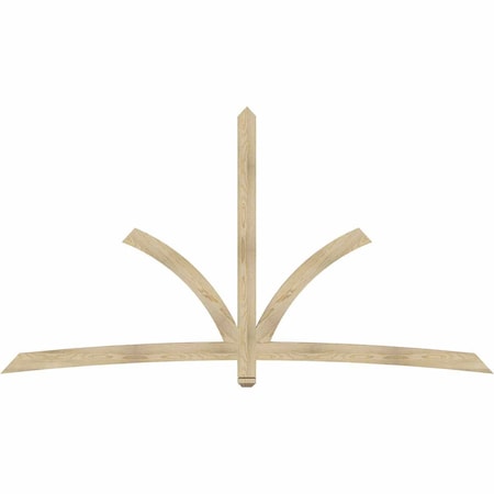 Ekena Millwork Davenport Rough Sawn Timber Gable Bracket, Douglas Fir, 108"W x 58"H x 2"D x 4"F, 13/12 Pitch GBW108X58X0204DAV00RDF